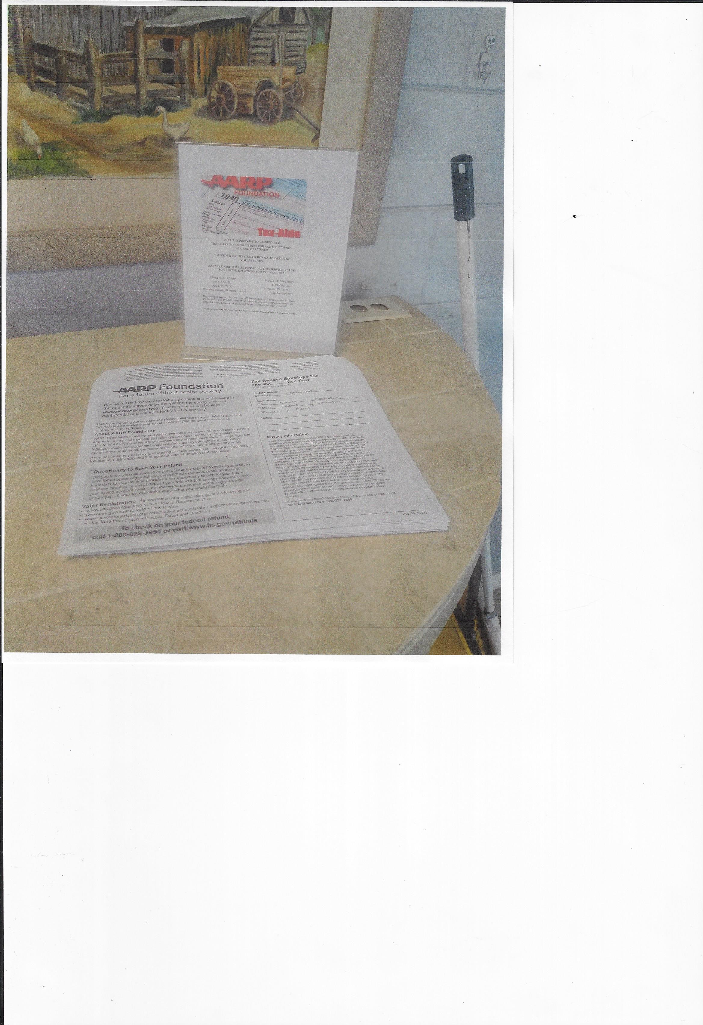 AARP envelopes in Hall by Office