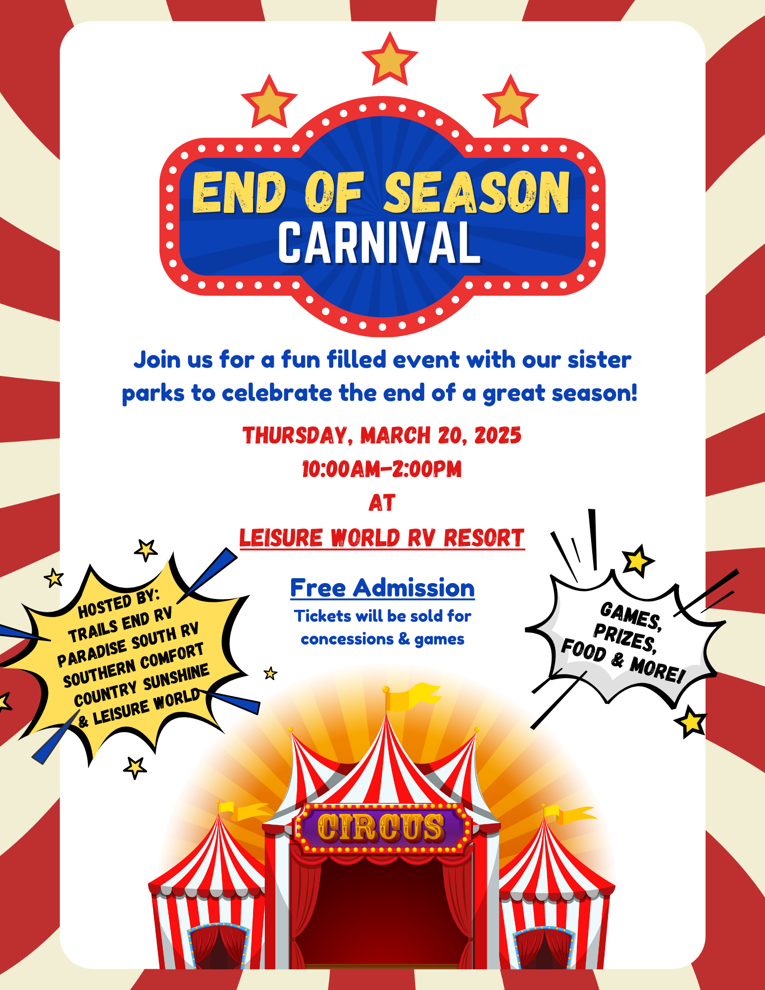 End of The Season Carnival at Leisure World